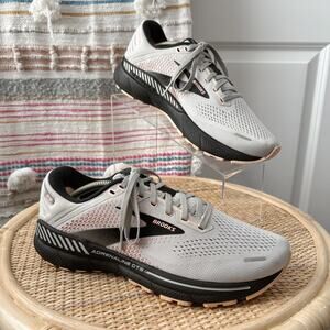 Brooks Adrenaline GTS 22 Grey Rose Black Road-Running Sneakers Women’s 9.5